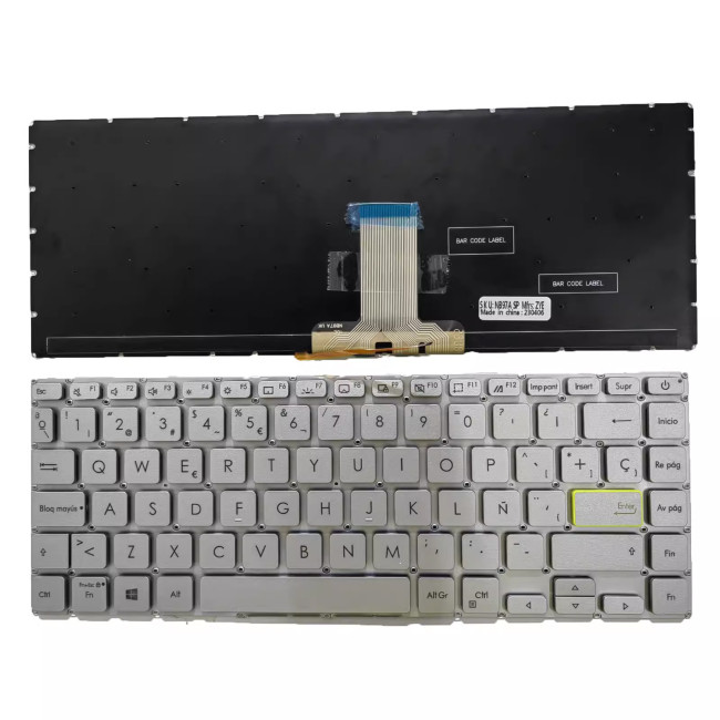 Asus VivoBook S14 S433 S433EA S433EQ S433FL S433JQ X421 backlit Spanish SP keyboard - main product image