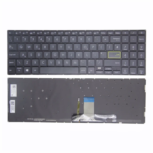Asus VivoBook S15 S533 X521 S5600 V5050 black backlit UK keyboard - main product image