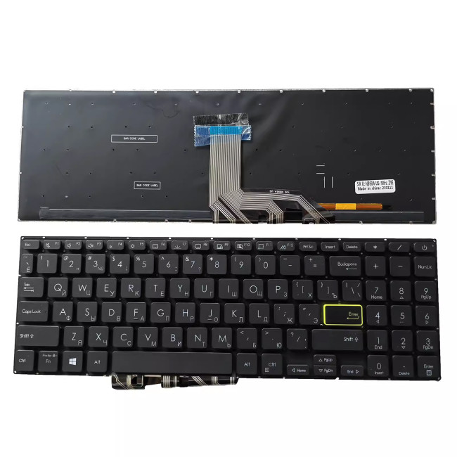 Asus VivoBook X513E X513EA X513EP X513EQ X513IA backlit Russian RU keyboard - main product image