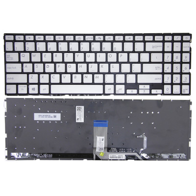 Asus VivoBook X531, X532, S5500, K532F, S532F, silver backlit US keyboard