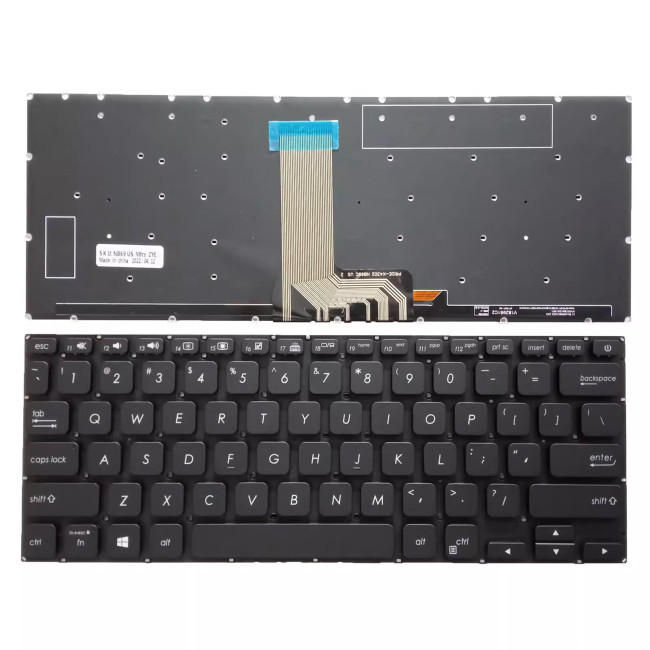 Asus X412F X412FA X412FL X412U X412UA X412UB X412UF black backlit US keyboard - main product image