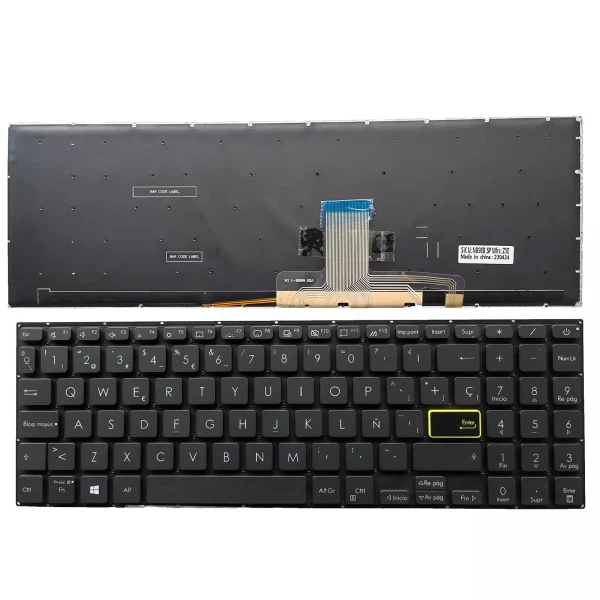 Asus X521EA X521EQ X521FA X521FL X521JQ X521IA X521UA black backlit Spanish SP keyboard - main product image