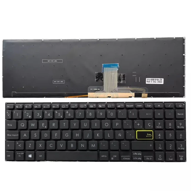 Asus X521EA X521EQ X521FA X521FL X521JQ X521IA X521UA black backlit Spanish SP keyboard - main product image