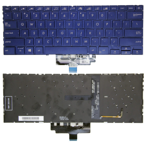 Asus ZenBook 14 UX434, UX434F, UX434FA, UX434FL, UX434FL-DB77, UX434FL-UB76T, UX434FLC, UX434FLC-XH77, blue backlit US keyboard - main product image