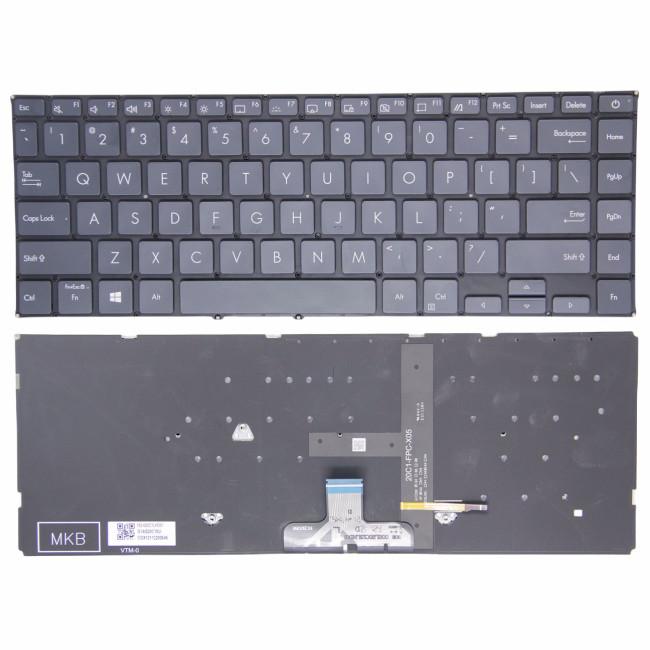 Asus ZenBook 14 UX435 UX435E UX435EA UX435EG UX435EGL UX435EAL U4800 U4800EGL black backlit US keyboard - main product image