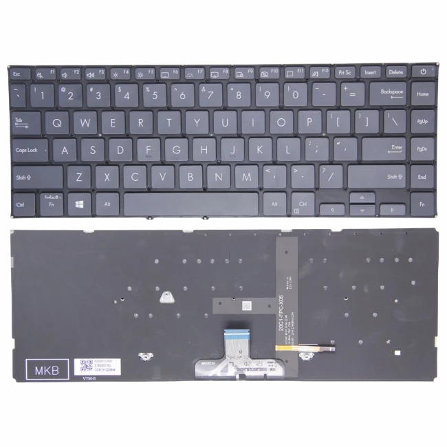 Asus ZenBook 14 UX435 UX435E UX435EA UX435EG UX435EGL UX435EAL U4800 U4800EGL black backlit US keyboard - main product image