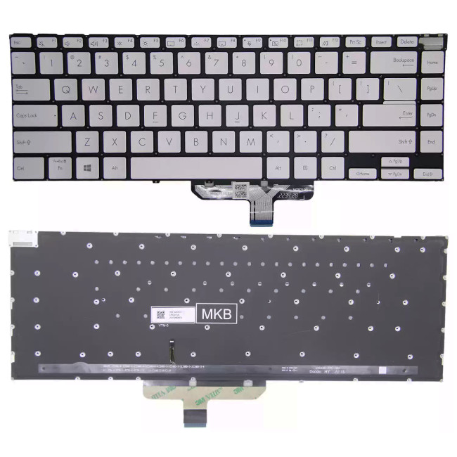 Asus Zenbook 14X UM5401Q UM5401QA backlit US keyboard silver - main product image
