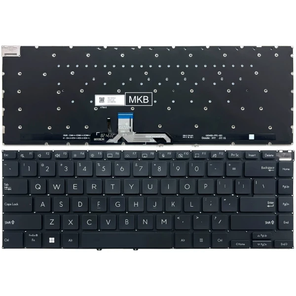 Asus Zenbook 14X UX5400ZB, UX5400ZF black backlit US keyboard - main product image