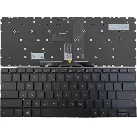 Asus Zenbook S UX393, UX393E, UX3000E, UX393J, UX393JA, UX393EA, Series 11th Gen Intel backlit US keyboard - main product image