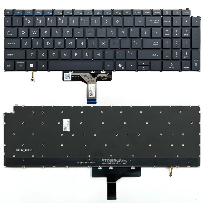 ASUS ExpertBook B3605 B3606 B3608 B3655 BM3606 backlit US keyboard - main product image