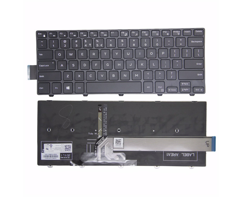 Dell 14M 14C 14-3000 14-5000 5447 5451 3458 3451 3443 3442 3441 Latitude 3450 backlit US keyboard - additional view 