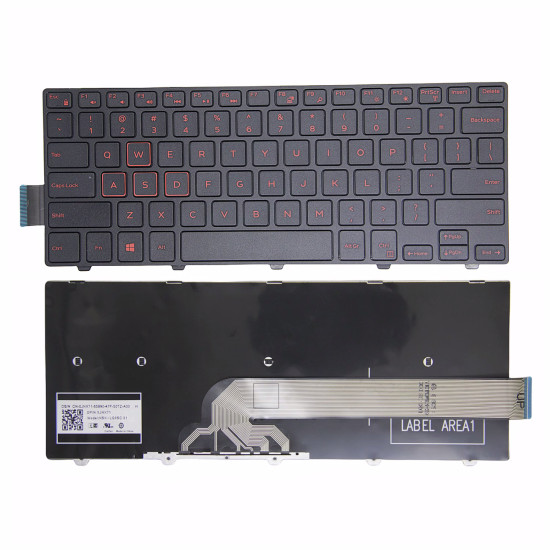 Dell 5447 3449 5458 5445 5443 5442 5459 3481 5457 red US keyboard OEM - main product image