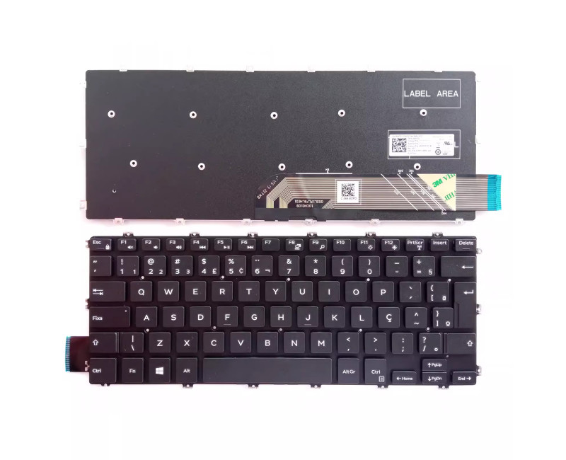 Dell 5480 5481 5482 5488 7386 5580 5588 7580 Brazilian BR keyboard - additional view 