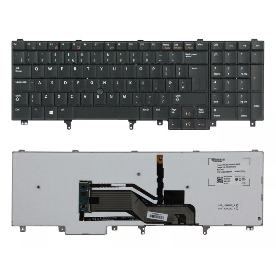 Dell E6520 E5520 M4600 M6600 E5530 E6530 M4700 M6700 P21F trackpoint UK keyboard - main product image