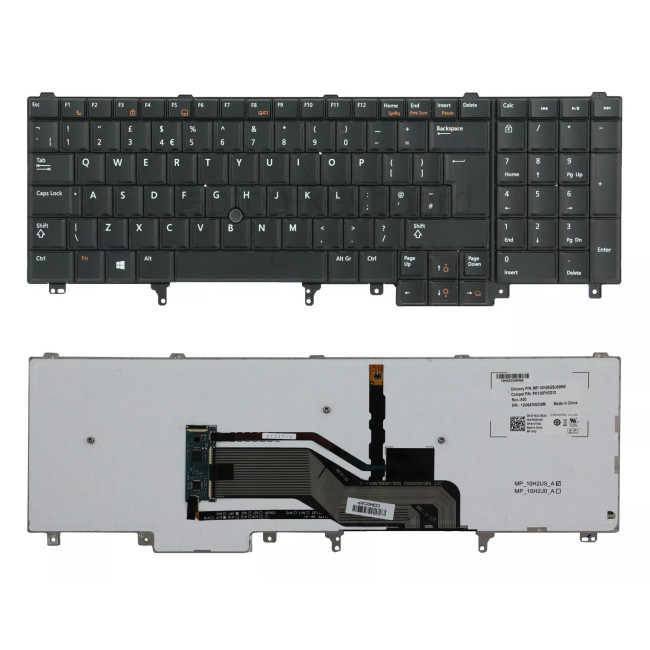 Dell E6520 E5520 M4600 M6600 E5530 E6530 M4700 M6700 P21F trackpoint UK keyboard - main product image