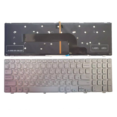 DELL INSPIRON 15 7537 7000 P36F silver backlit Russian RU keyboard