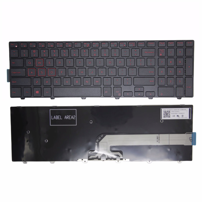 Dell INSPRON 15 15-3000 15-5000 5542 5543 5545 5547 5548 5551 5558 7557 3568 red US keyboard original - main product image