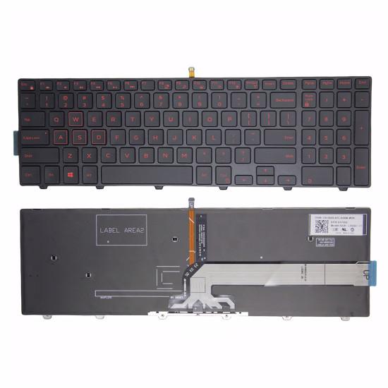 Dell INSPRON 15 15-3000 15-5000 5542 5543 5545 5547 5548 5551 5558 7557 3568 red backlit US keyboard original - main product image