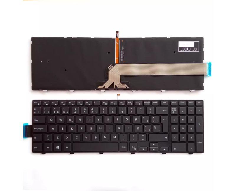 Dell Inspiron 15-3000 3541 3542 3551 3558 3541 3542 backlit Spanish SP keyboard - additional view 