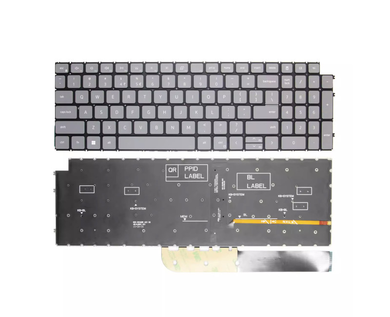 Dell Inspiron 3511 3515 15 5510 5515 5518 7510 3510 gray backlit US keyboard - additional view 