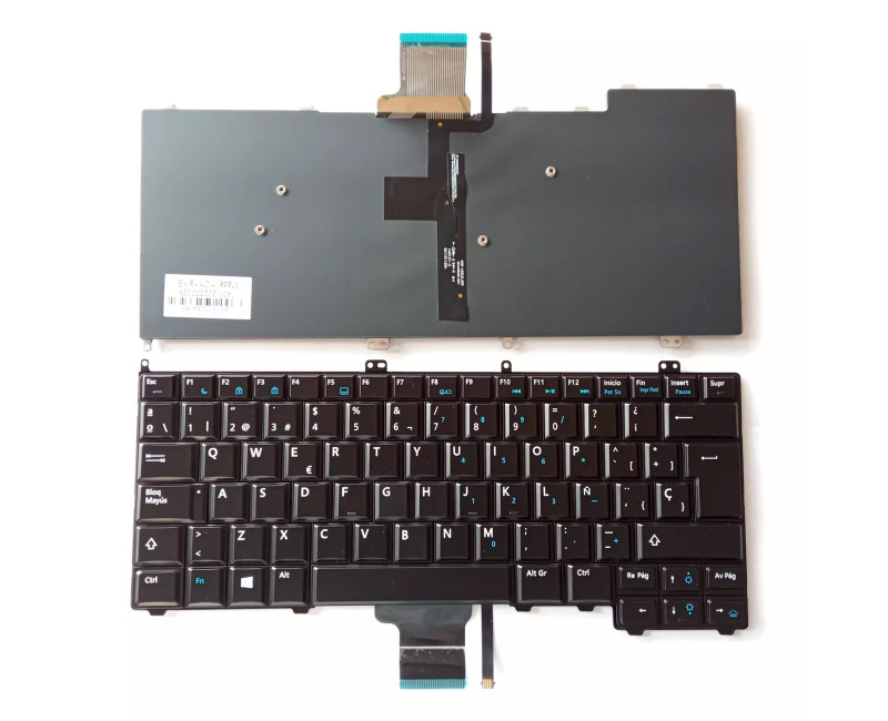Dell LATITUDE E7240 E7420 E7440 backlit Spanish SP keyboard - additional view 