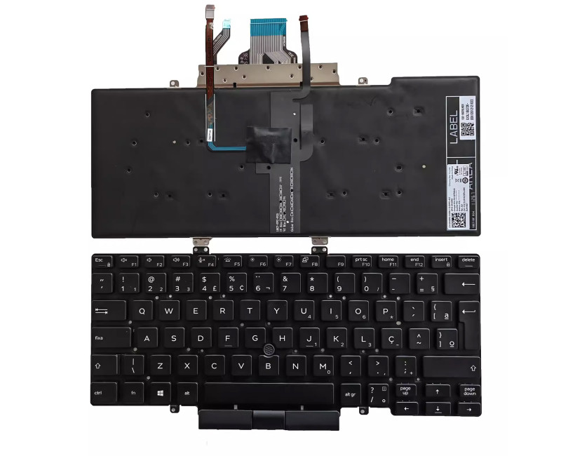 Dell Latitude 5400 5401 5410 5411 7400 trackpoint backlit Brazilian BR keyboard - additional view 