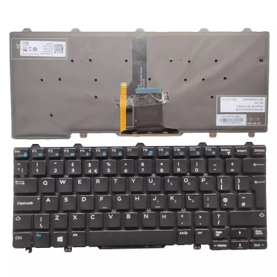 Dell Latitude E5270 E7270 XPS 12 inch E9250 backlit UK keyboard