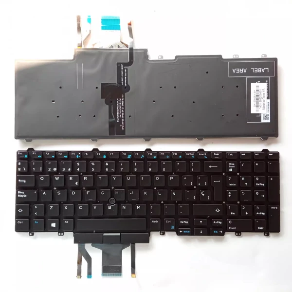 Dell Latitude E5550 E5570 5550 5580 5590 5591 trackpoint backlit Spanish SP keyboard - main product image
