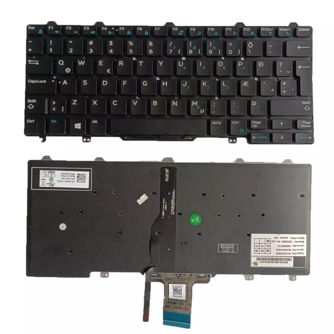 Dell Latitude E7250 E5250 03WN15 backlit Icelandic ICE keyboard - main product image