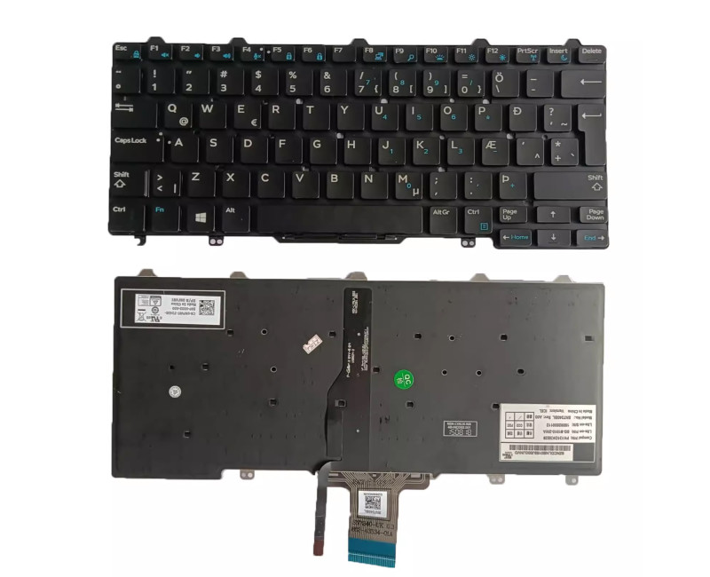 DELL Latitude E7250 E5250 03WN15 backlit Icelandic ICE keyboard