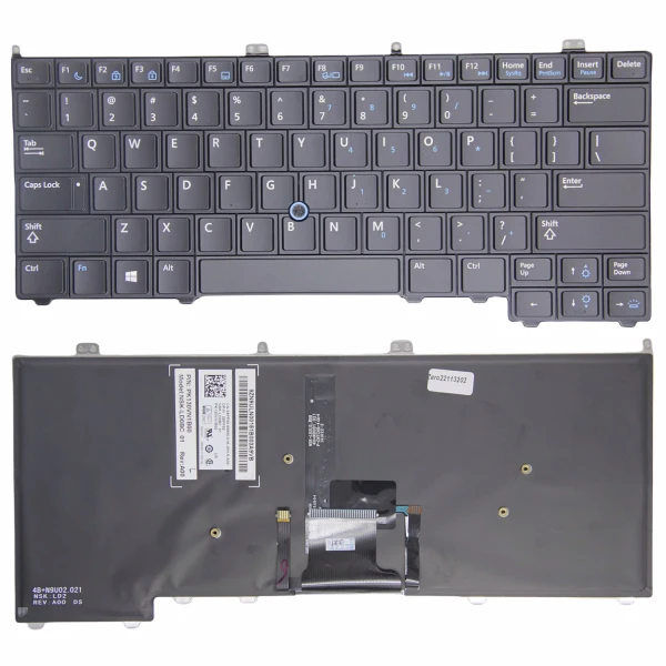 Dell Latitude E7420 E7240 E7440 with trackpoint backlit US keyboard - main product image