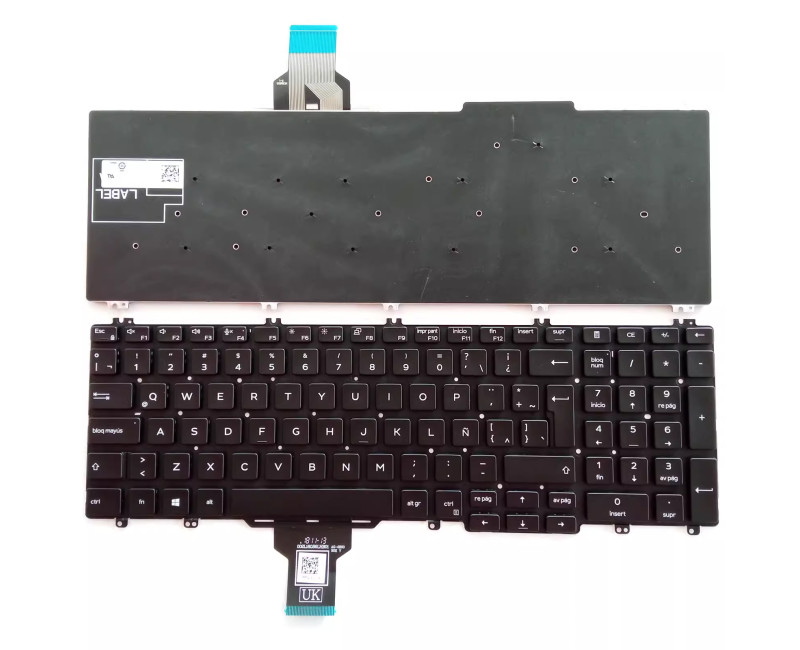 Dell Precision 3500 3501 3540 3541 3550 Latitude 5500 5501 5510 5511 Latin LA keyboard - additional view 