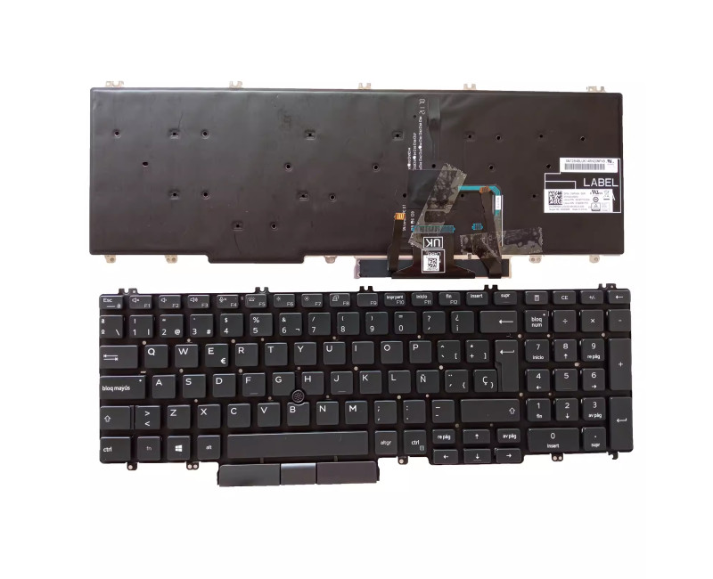 Dell Precision 3500 3501 3540 3541 3550 Latitude 5500 5501 5510 5511 backlit Spanish SP keyboard - additional view 