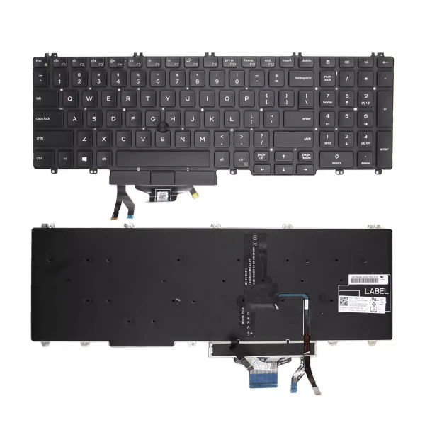 Dell Precision 3500 3501 3540 3541 3550 Latitude 5500 5501 5510 5511 with trackpoint backlit US keyboard - main product image