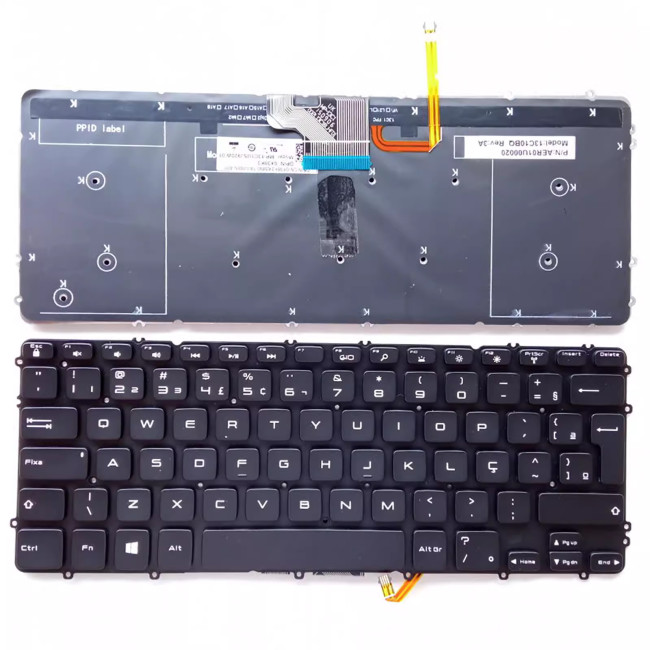 Dell Precision m3800 XPS 15 9530 backlit Brazilian BR keyboard - main product image