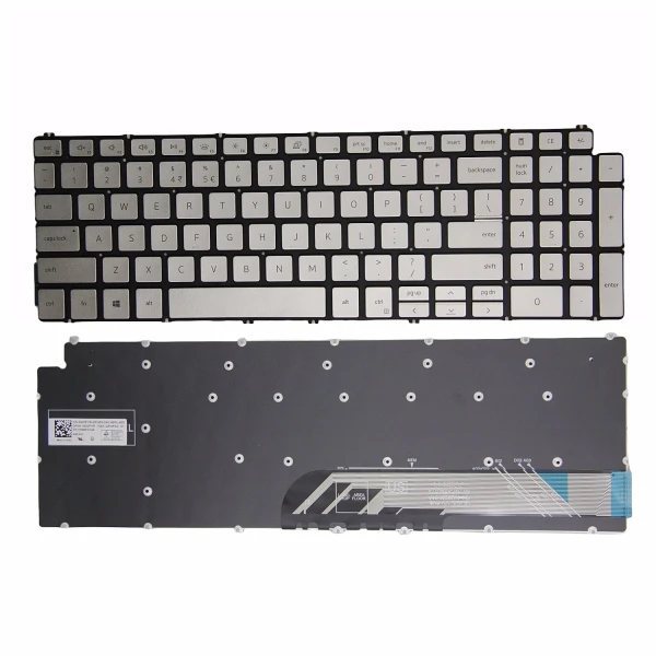 Dell Vostro 15 3500 3501 Latitude 3510 P83F P86F silver US keyboard - main product image