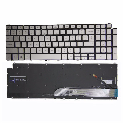 Dell Vostro 15 3500 3501 Latitude 3510 P83F P86F silver backlit US keyboard