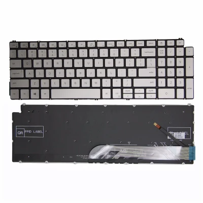 Dell Vostro 15 3500 3501 Latitude 3510 P83F P86F silver backlit US keyboard