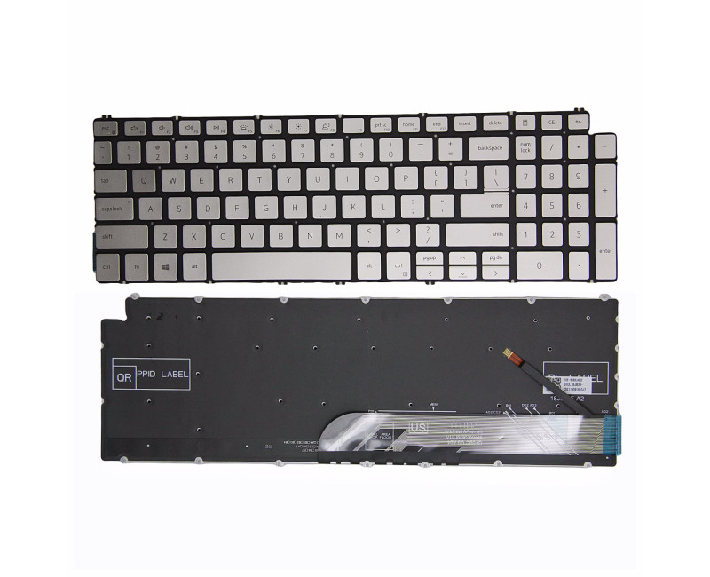 Dell Vostro 15 3500 3501 Latitude 3510 P83F P86F silver backlit US keyboard - additional view 