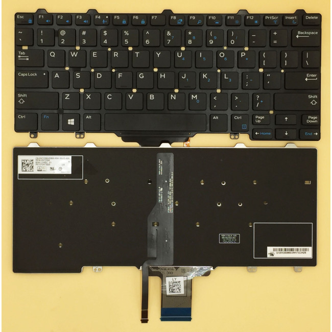 Dell XPS 12 9250 E7270 E5270 E5250 E7250 E7275 3150 3160 backlit US keyboard - main product image