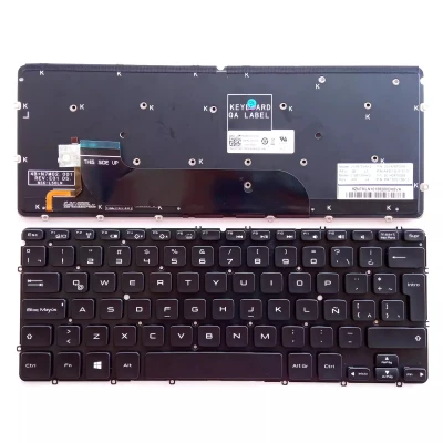 Dell XPS 12 9Q23 9Q33 13 L321X L322X 3508 3708 9333 black backlit Latin LA keyboard