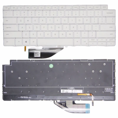 Dell XPS 13-7390 2in1 P103G white backlit US keyboard