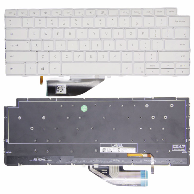 Dell XPS 13-7390 2in1 P103G white backlit US keyboard - main product image