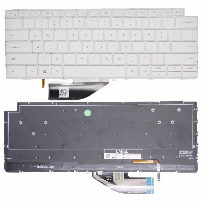 Dell XPS 13-7390 2in1 P103G white backlit US keyboard - main product image