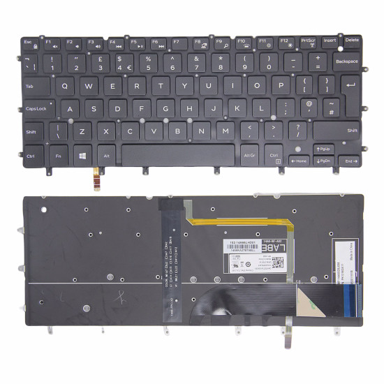 Dell XPS 13 9343 9350 9360 P54G P41F P57G backlit UK keyboard - main product image