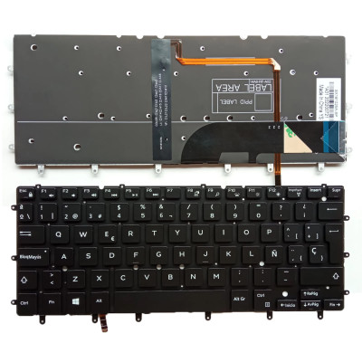 Dell XPS 13 9343 9350 9360 backlit Spanish SP keyboard