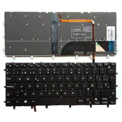 Dell XPS 13 9343 9350 9360 backlit Spanish SP keyboard