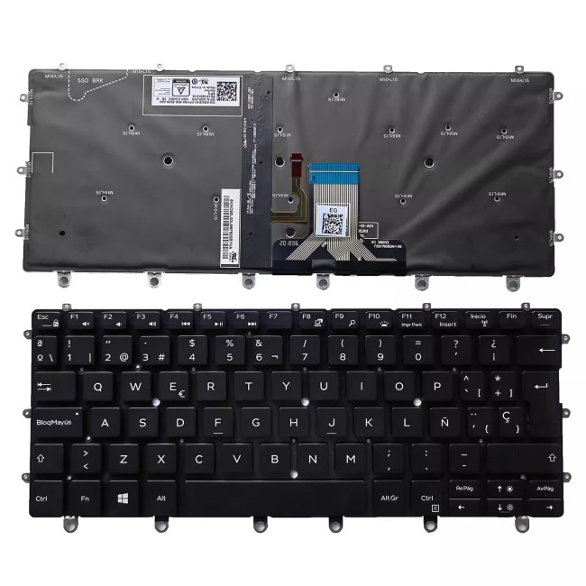 Dell XPS 13 9365 2-in-1 backlit Spanish SP keyboard - main product image