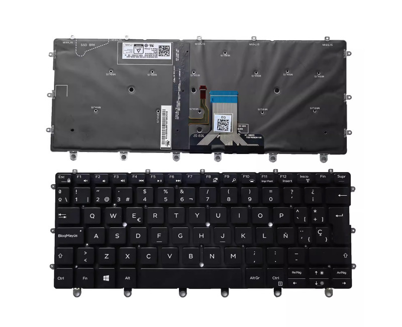 Dell XPS 13 9365 2-in-1 backlit Spanish SP keyboard - additional view 