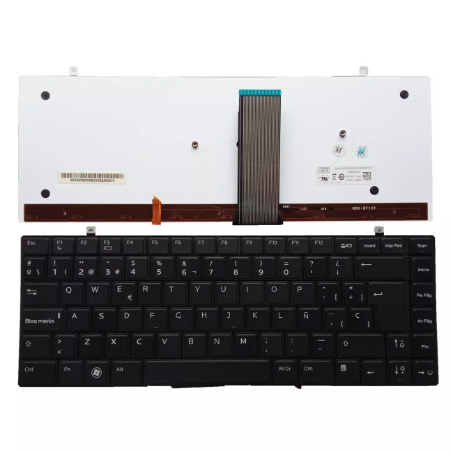 Dell XPS 1340 1640 1645 1647 0P419D DE78-IT black backlit Spanish SP keyboard - main product image